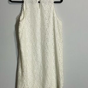 Elegant Ivory Lace Mini Dress